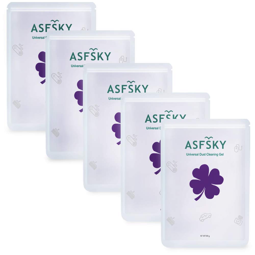 ASFSKY Car Cleaning Gel - 5 Pack Purple, Dust Cleaner for Cars & Keyboards