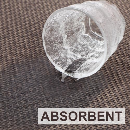 LEKEEPGO Door Mat 24"x36", Non Slip Door Mat Indoor Entrance, Rubber Backing Front Indoor Door mat Washable Absorbent Low-Profile Entryway Entry Resist Dirt Inside Door Mats, Brown