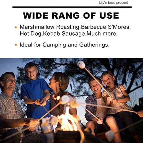 HOPELF 36" Natural Bamboo Skewers Sticks for Marshmallows，S'Mores，BBQ，Kabob，Grilling，Barbecue，Roasting，Camping.More Size Choices 6"/8"/10"/12"/14"/30"(100 PCS)