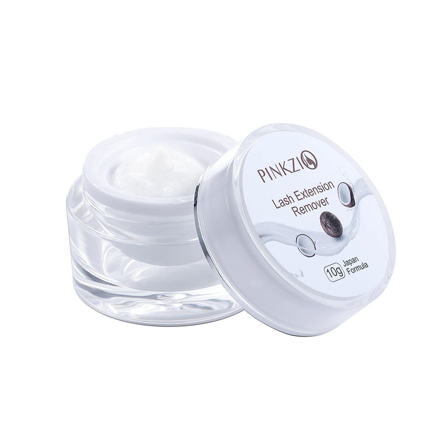 PINKZIO Eyelash Extension Remover Cream - 10ml Coconut Scent Eyelash Adhesive Remover, Lash Extension Glue Remover