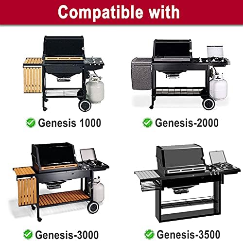 X Home 7638 Grill Grates Replacement for Weber Spirit 300 Series, E/S 310 & 320, Genesis Silver/Gold B & C Grill Replacement Parts, Cast Iron, 17.5 x 11.9 Inch, 2-Pack