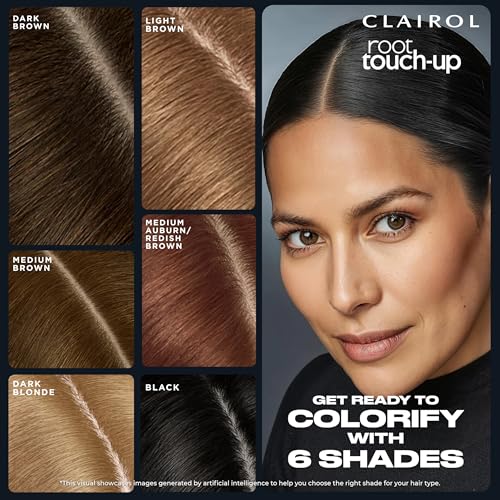 Clairol Root Touch-Up Semi-Permanent Hair Color Blending Gel, 2 Black, Pack of 1