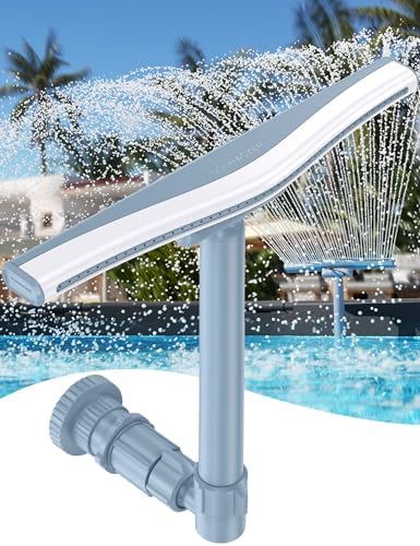 Pool Fountains for Above and In-ground Pools【Original by POOLHACKER】, Adjustable Whale Tail Waterfall Wide Width Pool Sprinkler Fountain for Relaxation & Cooling 10-20 Degrees
