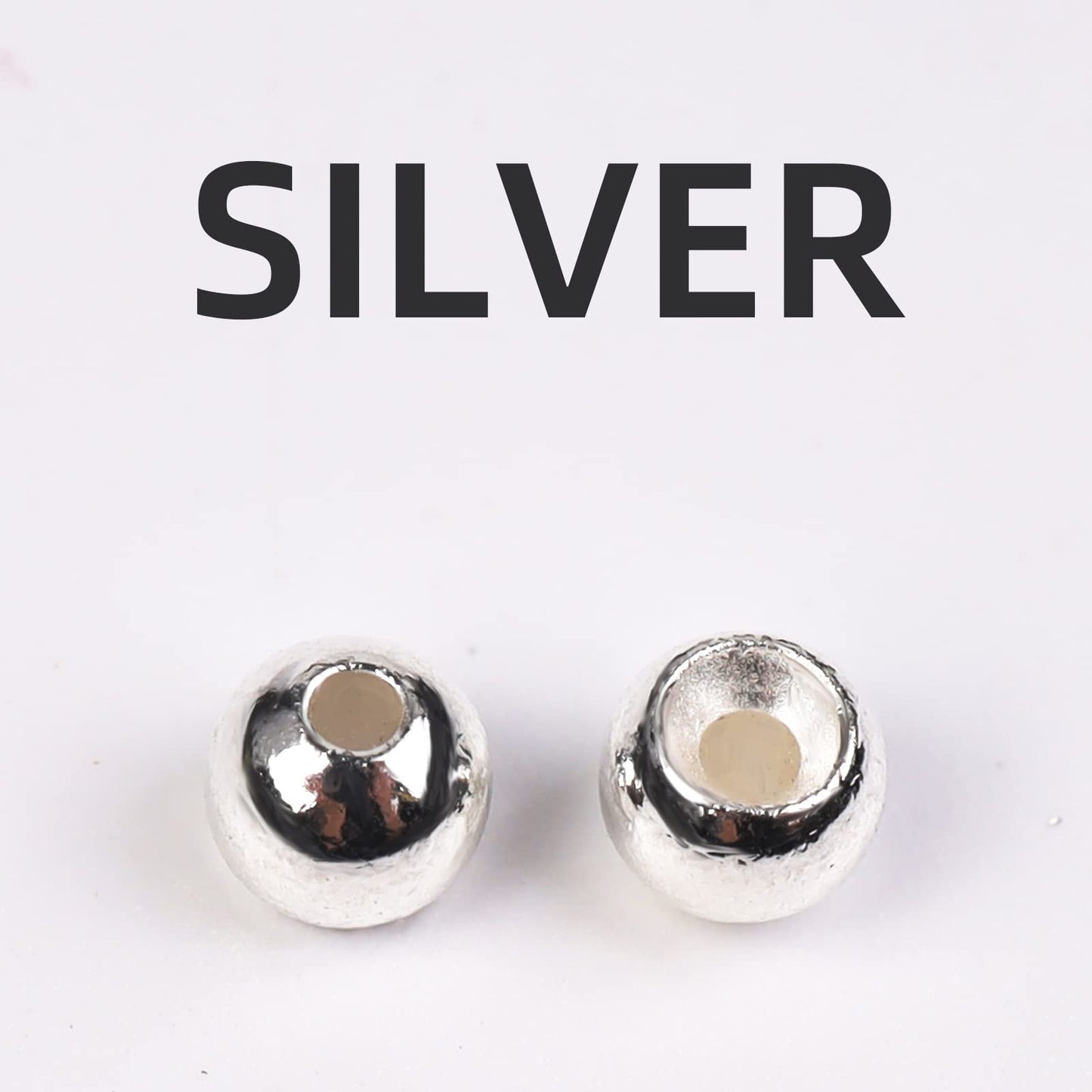 ANGLER DREAM Fly Tying Beads 100 PC/LOT Tungsten Beads Nymph Head Ball Fly Tying Materials (Silver, 2.0mm,100pcs)