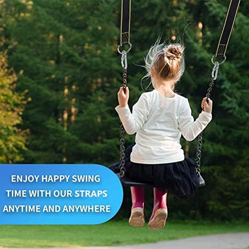 Extra Long Tree Swing Straps, 10FT Tree Swing Hanging Straps Kit Holds 1800 lbs with Tree Protector, Heavy Duty Carabiner Perfect for Swings & Hammocks
