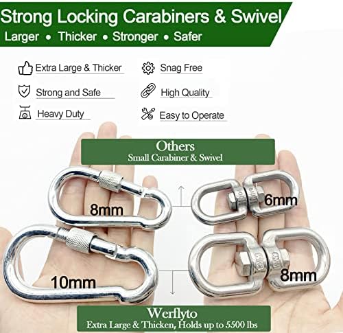 Safe Tree Swing Hanging Straps Kit, 3FT/10FT/15FT/20FT, Heavy Duty Holds 5500LBS Extra Long Adjustable Tree Swing Straps, Easy & Fast Way to Hang Any Swing or Hammock(10 FT)