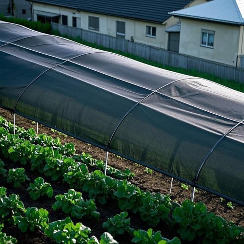 winemana Black Shade Cloth 50%, 8x10 FT Mesh Tarp - Garden Shade for Greenhouse, Patio, Vegetables, Plants Cover and Chicken Coops, Sun Shade Net for Outdoor Protection with Reinforced Grommets