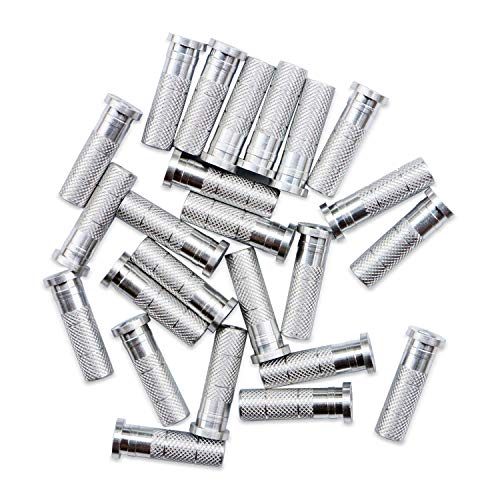 TIGER ARCHERY Aluminum Inserts .244/6.20mm& Bullet Field Points 5/16 Archery Practice Tips for Carbon Arrow Shaft… (Arrow Insert 24pcs)
