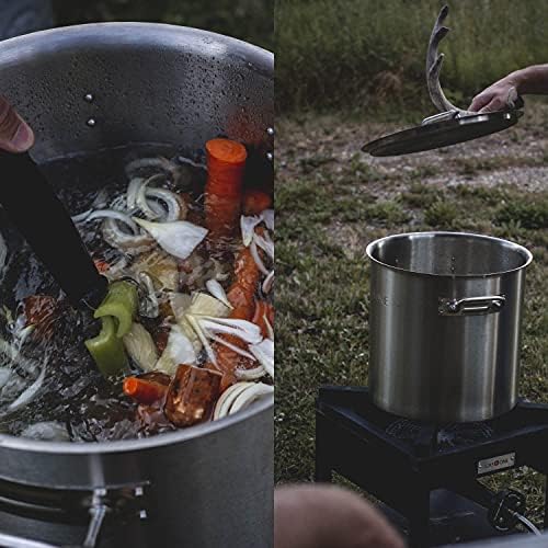 GasOne 275,000 BTU Propane Burner Cooker With Regulator with Steel Braided Hose For Outdoor Cooking, Turkey Fry