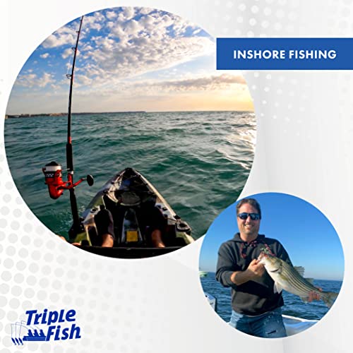 Triple Fish Monofilament Leader, 400 lb / 181.4 kg Test, .079 in / 2.00 mm Dia, Clear, 50 yd / 46 m