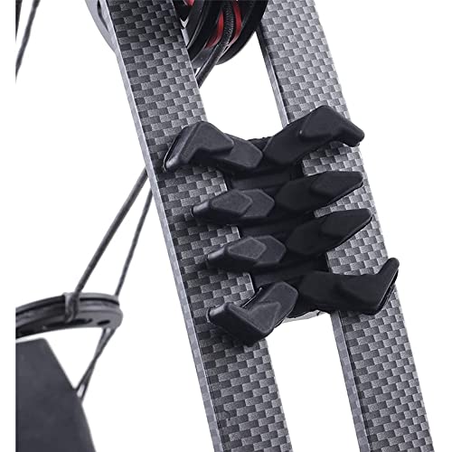 SOPOGER Bow Limb Dampeners for Compound Bow Crossbow Limb Dampeners Split Limb Stabilizer Dampener Bow Sliencer for Reduceing Noise and Vibration (Black)