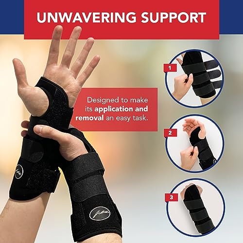 Doctor-Developed Gym Wrist Wraps/Lifting Wrist Straps for Weightlifting, Heavy Duty Gym Straps With Thumb Loops, Wrist Wraps for Working Out & Protection, Weight Lifting Wrist Wraps For Men & Women (Black)