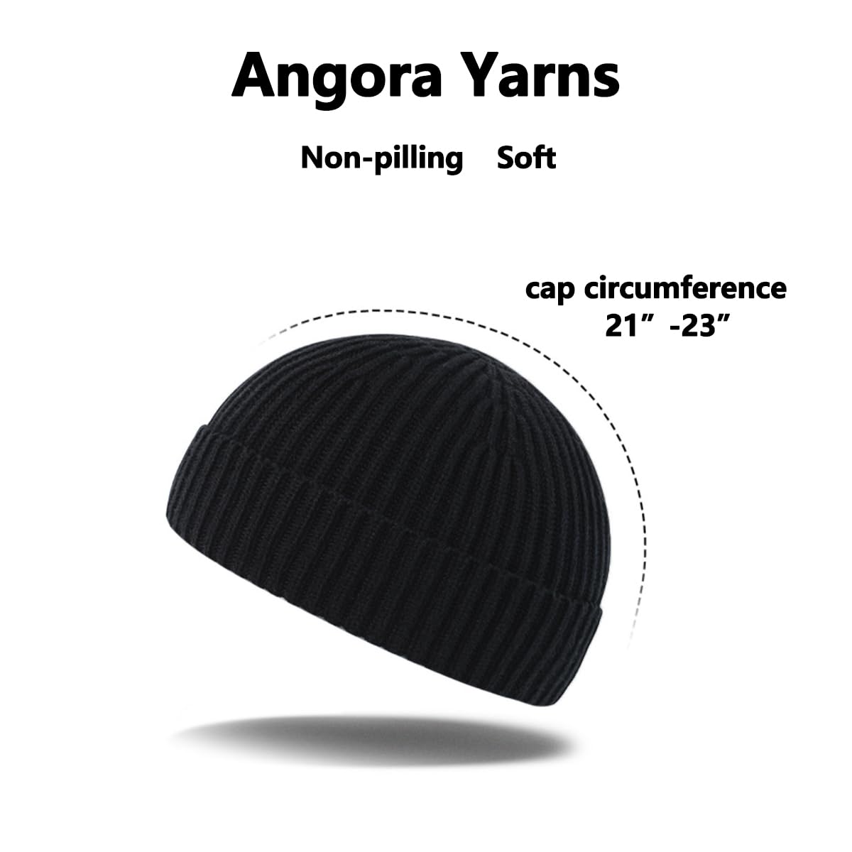 Irzaki Fisherman Beanie for Men Knit Trawler Beanie Short Cuffed Watch Cap for Men Women Green