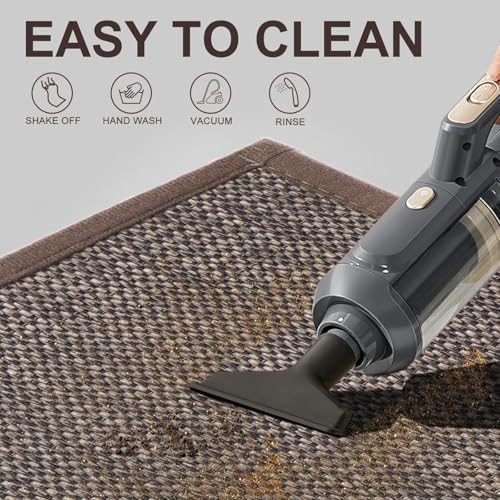 LEKEEPGO Door Mat 24"x36", Non Slip Door Mat Indoor Entrance, Rubber Backing Front Indoor Door mat Washable Absorbent Low-Profile Entryway Entry Resist Dirt Inside Door Mats, Brown