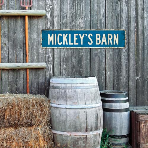 Custom Rustic Sign, Personalized Decor Street and Gift, 4x18 Inches, ACM, Fade Resistant, Made in USA