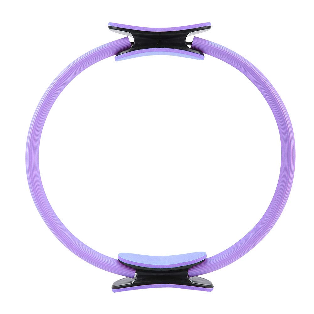Gavigain Yoga Circle 4 Color Double Grip Yoga Pilates Ring Resistance Circle Portable Fitness Circle for Thigh and Leg Fitness Muscle Lines (Purple)