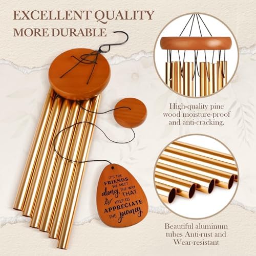 SteadStyle Friendship Gifts for Women, Wind Chime for Best Friends, Friend Gifts for Men - Wonderful Friendship Presents for Special Women BFF Garden Decoration