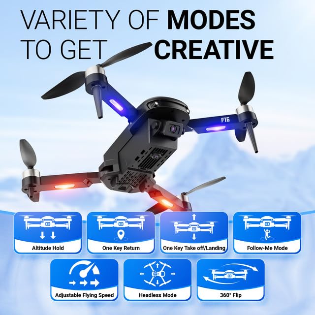 Contixo F16 Camera Drone for Kids – 1080P Dual Camera, Easy to Fly, 17 Mins Intelligent Flight Time, One-Key Takeoff/Landing – Perfect for Beginners and Young Drone Enthusiasts (Ages 14+)