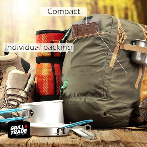 Grill Trade Fire Starter Squares 144, Easy Burn Your BBQ Grill, Camping Fire, Wood Stove, Smoker Pellets, Lump Charcoal - Fireplace Cubes - Ideal Barbeque Accessories