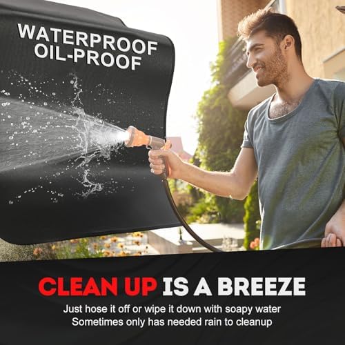 48 x 30 inch Under Grill Mats for Outdoor, Fireproof BBQ pad Beneath Grill, Grill Pads for Outdoor Grill