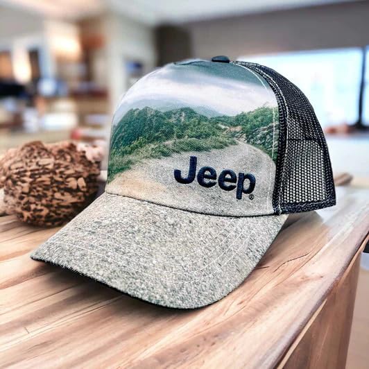 Jeep Trail Logo Trucker Hat- Ladies/Youth Size Green