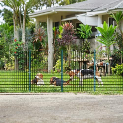 ARIFARO Fence Posts 3 Feet Sturdy Duty Metal Fencing Poles, Pack of 16, No Dig Garden U Post for Wire Fencing Steel Post for Yard, Outdoor Wire