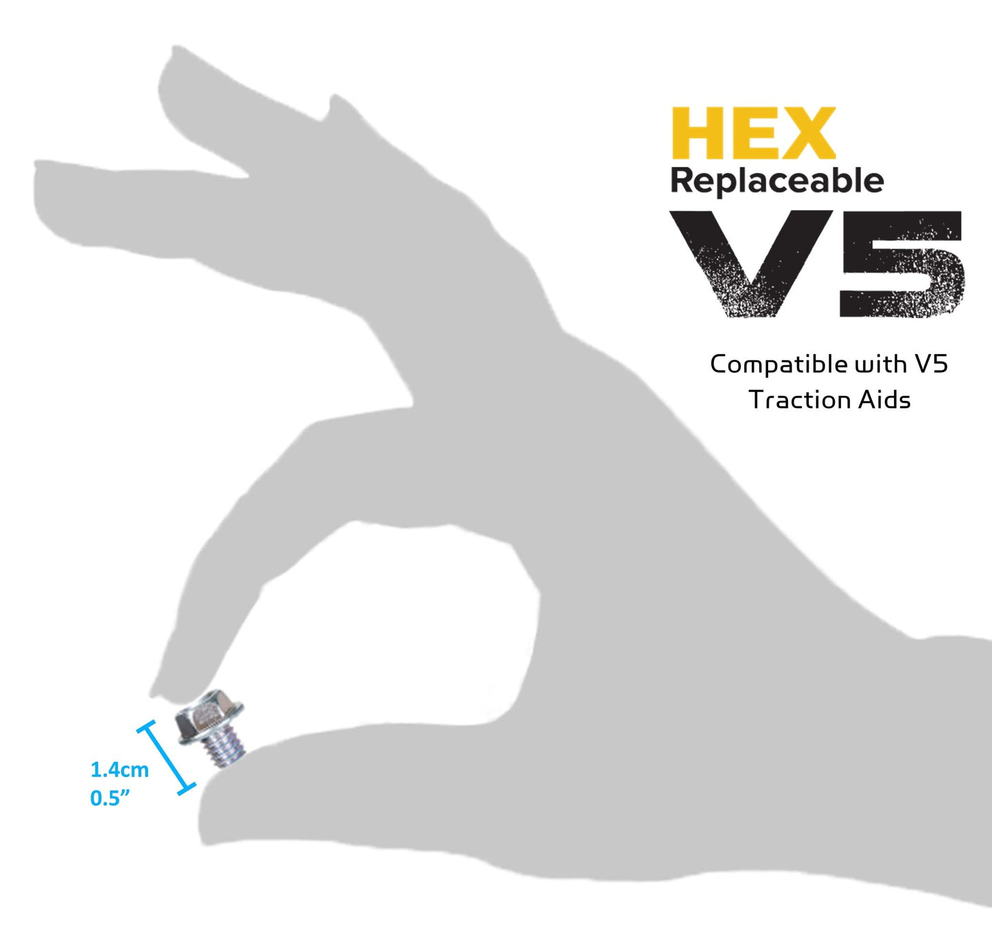 ICETRAX Replacement Spikes for V5 Ice Cleats (HEX)