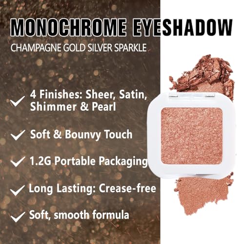 evpct Single Cream Eye Shadow Makeup Pallette Brightener, Orchid Shimmer Glitter Metallic Highly Pigmented Monochrome Mini Eyeshadow Palette, Waterproof, Blendable, sombras en crema para ojos, 26
