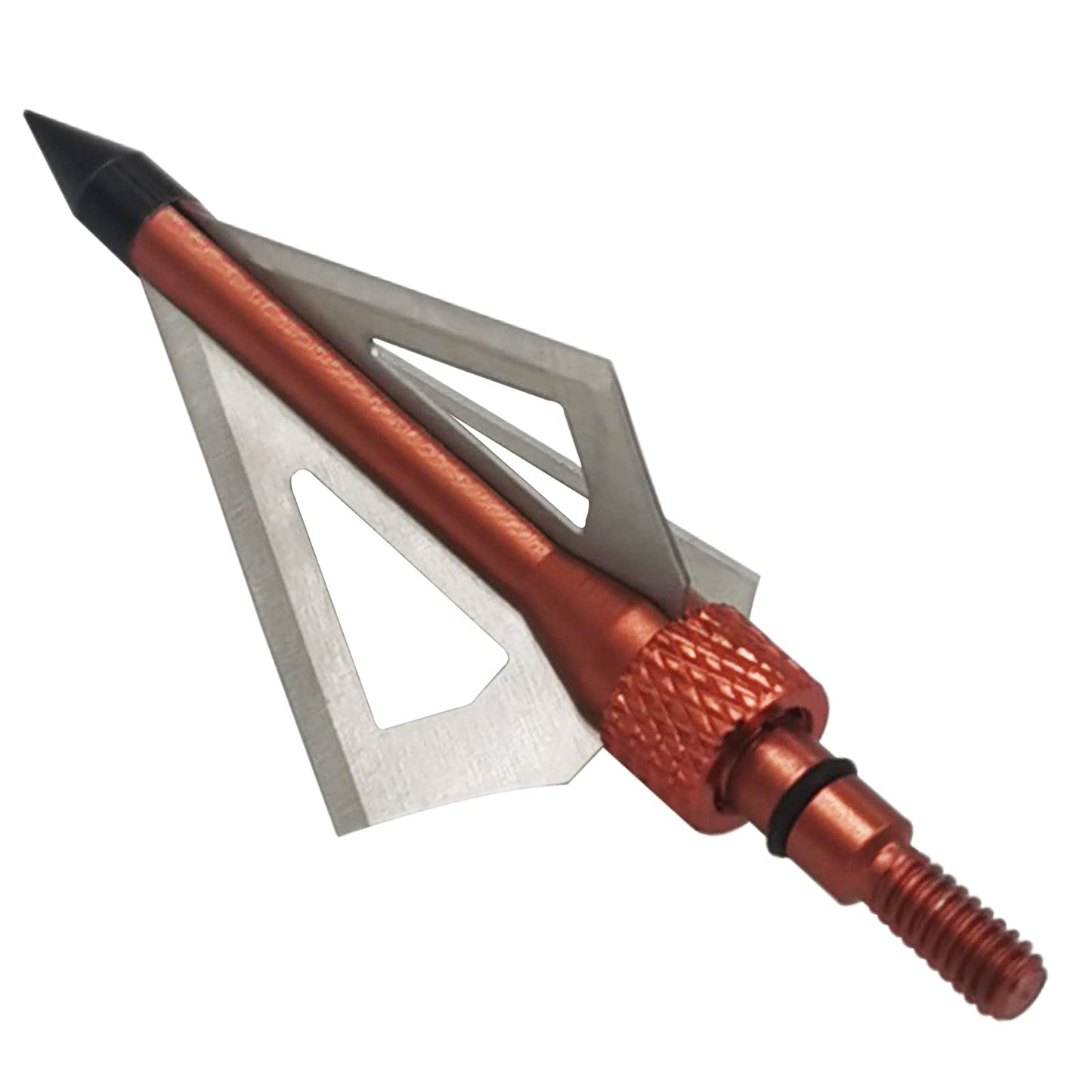 LeeMui Hunting Broadheads 12PK 100 Grains Screw-in Arrow Archery 3 Blades Hunting Heads Arrow Tips Compatible with Crossbow and Compound Bow + 1 PK Broadhead Storage Case (Brown)