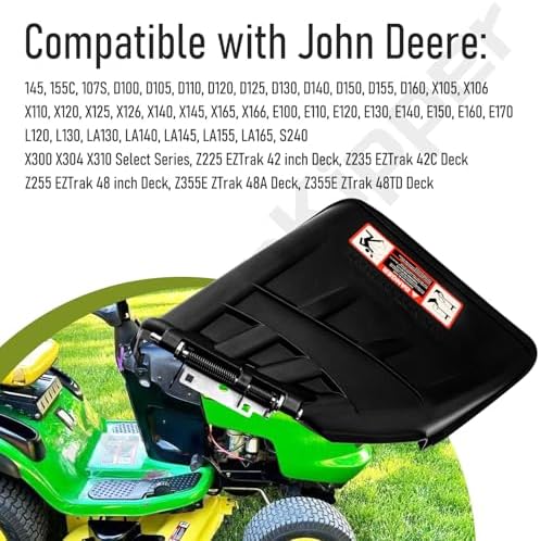 AUC11996 Discharge Chute Kit Compatible with John Deere D 100 105 110 120 130 140, E 100 110 120, X 126 166, Z 225 245, LA 115 125 135, for 42" 48" Lawn Tractors GY22100, GY20443, GY21901, GY22029