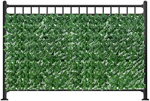 Bybeton Artificial Ivy Privacy Fence Screen - 40" X 120" UV-Anti Fake Leaves Vines - Patio Balcony Privacy, Garden, Backyard Greenery Wall Decor
