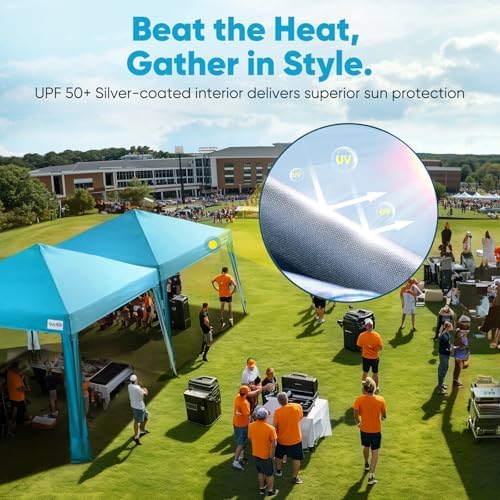 Quictent 10x10 Pop Up Canopy Tent Lightweight, Portable, and Versatile for Beach and Sporting Events with Sun Protection and Easy Setup