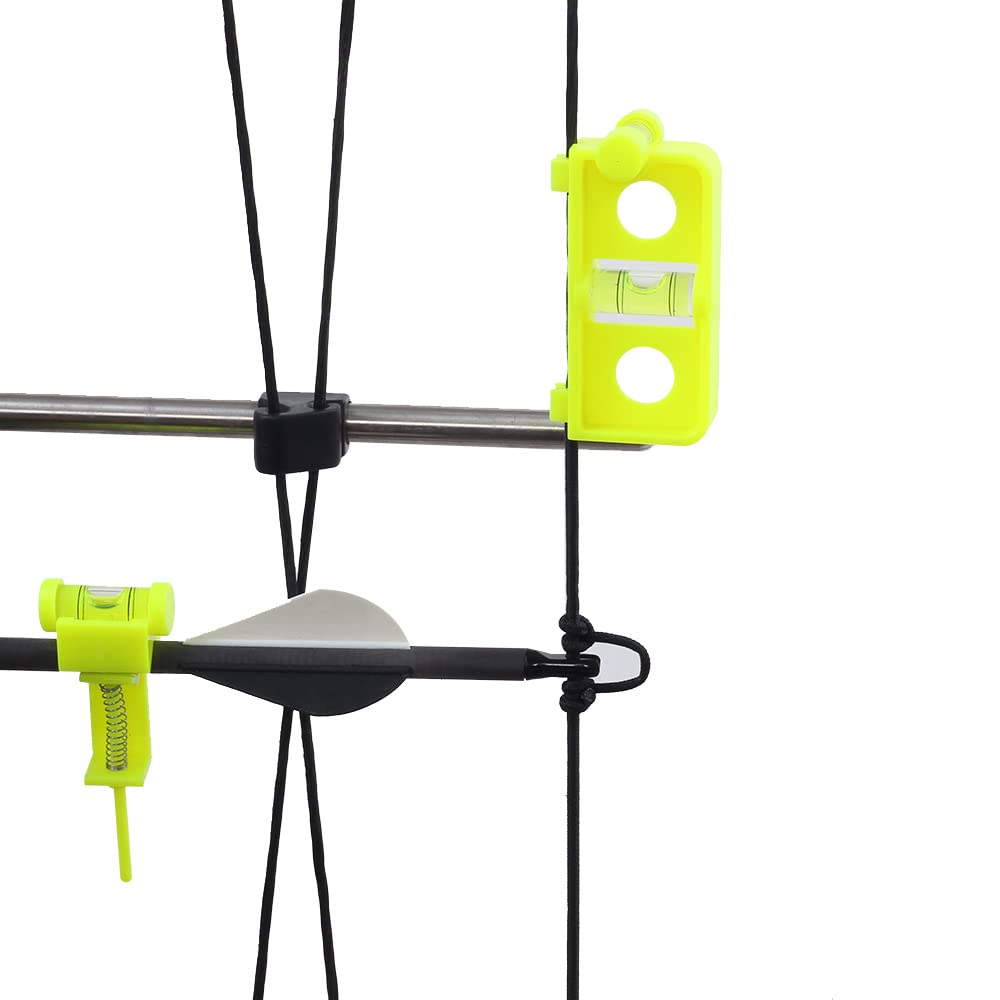 SOPOGER Archery Multifunctional Bow Level Tuning and Mounting String 3D Printing Compound Bow Sight Tuning Bubble Level Combos Tool Kit for Compound Bows (Yellow)