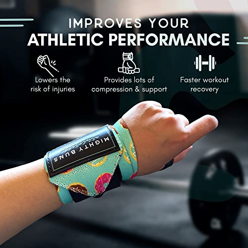Wrist Wrap for Weightlifting, Wrist Support for Powerlifting Competition, Strength Training and Bodybuilding - Premium Wrist Wraps for Men & Women - Gym Wrist Protection for Everyday Use - Mint