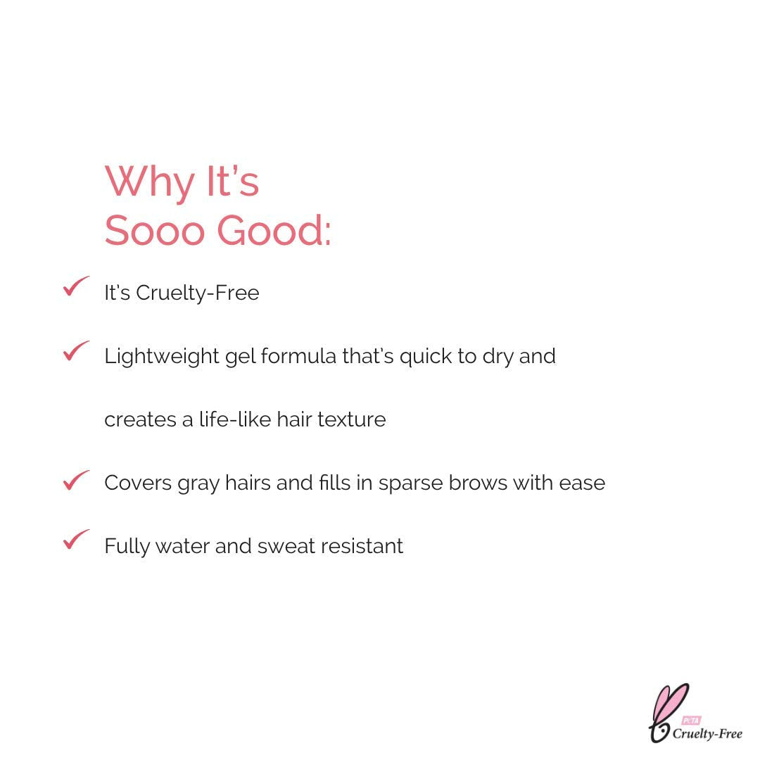 Elizabeth Mott Queen of the Fill Eyebrow Gel – Tinted Brow Filler, Volumizer & Setter, Natural-Looking Fuller Brows – Covers Gray Hairs, Water-Resistant, Long-Lasting – Cruelty-Free, Blonde Shade, 4g