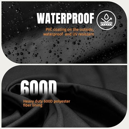 SHINESTAR Grill Cover for Weber Spirit 200/300 Series, Also Fits for Spirit II 300, Double Straps and Built-in Vents, Waterproof, 52-Inch, Black