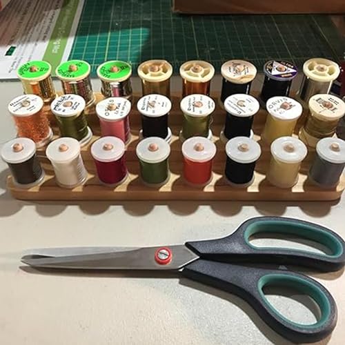 Riverruns Fly Tying Thread Spool Stand Nature Wood Spool Station Hand Made Travelling