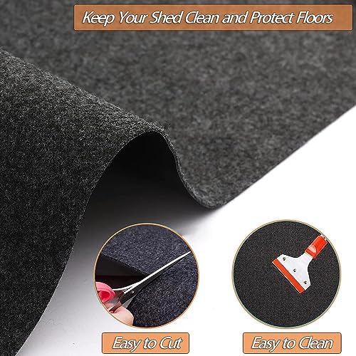 6 x 4 FT Outdoor Storage Shed Mat, Waterproof Storage Shed Flooring Mat, Anti-Slip Patio Furniture Floor Scratch Prevention Mat, Dustproof Outdoor Carport Mat (6 x 4 FT)