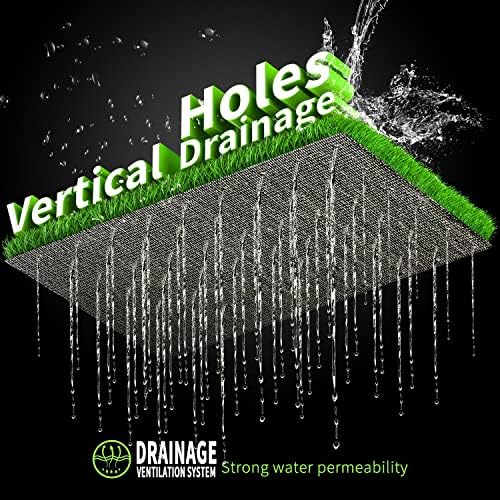 LOOBANI Realistic Artificial Grass Rug Indoor Outdoor, Dog Grass Mat with Drainage Holes and Replacement Artificial Grass Turf, Fake Grass for Garden Lawn Landscape Balcony Decoration, 3 Feet x 5 Feet