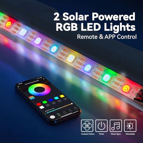 Solar Pool Fountain with Lights for Above Ground Inground Pools, 120 Color Lighting Modes Remote APP Control, Swimming Pool Accessories Waterfall Adjustable Sprinkler for Pool Decorations Outdoor