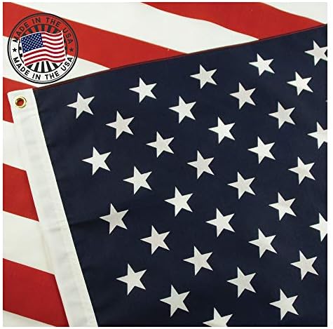 Grace Alley American Flag 3x5, Made in the USA, Heavy Duty Outdoor UV Fade Resistant, Waterproof, Vibrant Color, Long Lasting Polyester Cotton Blend with Brass Grommets