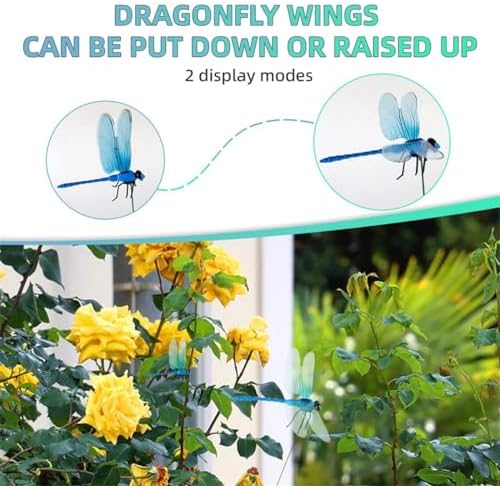 Outdoor Fake Dragonfly Rod Clip,Dragonfly Hat Clip,Dragonfly Clip Bug Repellent,Clip on Dragonfly for Hat,Dragonfly Hat Clip Bug Repellent,Dragonfly Clip-on,Outdoor Garden Decor(12pcs)