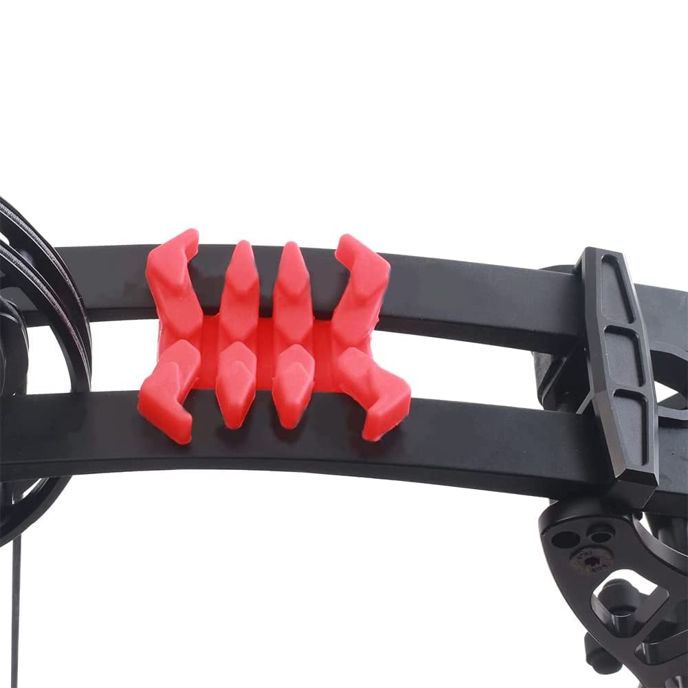 SOPOGER Bow Limb Dampeners for Compound Bow Crossbow Limb Dampeners Archery Split Limb Stabilizer Dampener Bow Sliencer for Reduceing Noise and Vibration (Red)