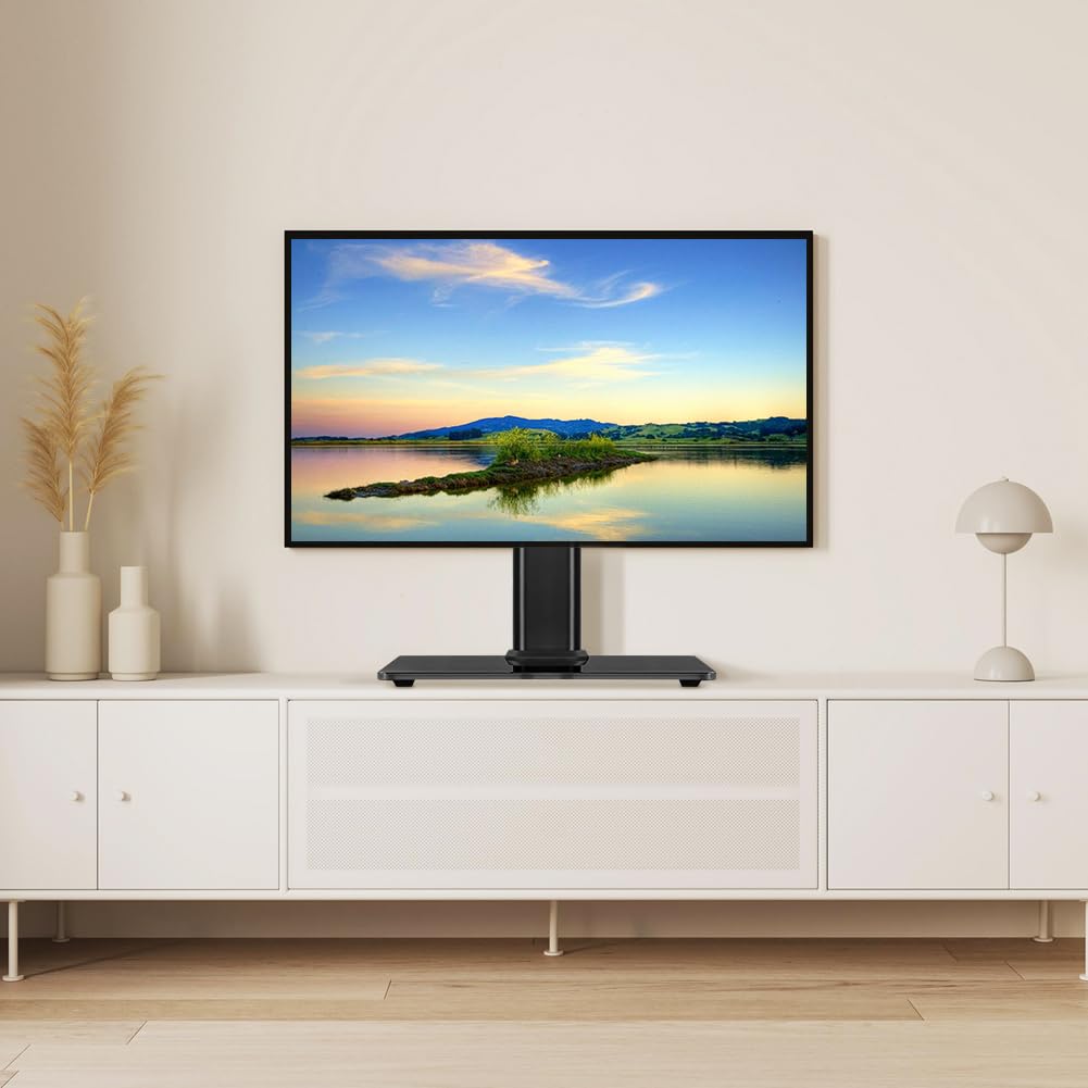 KKTONER Universal TV Stand Base for 13 inch to 43 inch LED TV Table Top TV Mount Stand with Swivel Height Adjustable Hold up 77LBs