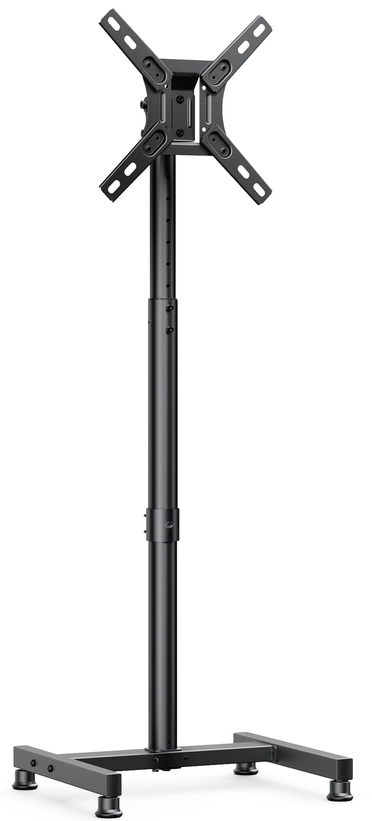 AM alphamount TV Floor Stand for 13-50 inch Flat/Curved TVs up to 44 lbs, 8 Level Height Adjustable Monitor Floor TV Stand with VESA 200x200, Portable TV Mount Stand for Living Room, Bedroom, Office