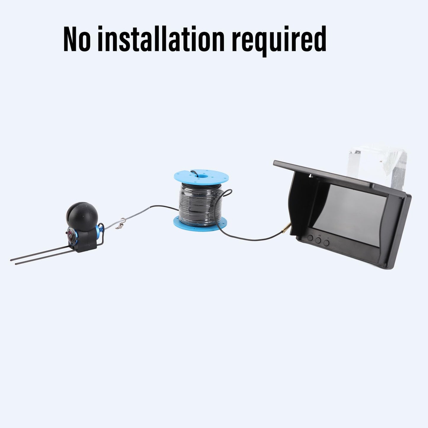 XUMIUZIY Underwater Fishing Camera, Underwater Drone with 4.3in Screen, Fish Finder Camera 1080P, 220° Ultra Wide Angle, 30m Cable Ice Fishing Finder, 5MP Camera