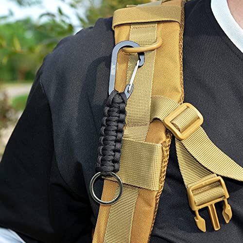 EOTW Paracord Keychain Clip Carabiner Paracord Lanyard for Keys Men Women 2Pack