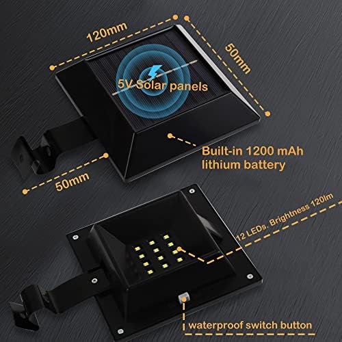 Solar Flag Pole Light, Bright White 6000k Flagpole Light Upgrade Solar Powered for 5ft 6ft Flag Pole, Outdoor Dusk to Dawn Led Solar Lights, Outside House Garden Yard American Flags Decor,Black