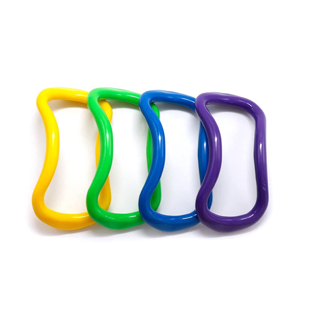 MINGYNS Yoga Ring for Leg Calves,Fitness Circle for Back Toning Thighs Abs and Legs,Training Ring for Yoga, Mobility, Pilates,Gymnastics Exercise Workout (Yellow)