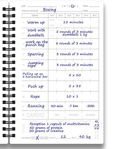 Fitness Journal & Workout Planner - Designed by Experts Gym Notebook, Workout Tracker, Exercise Log Book for Men Women - Red